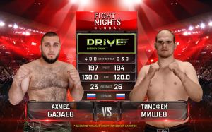 Видео боя Ахмед Базаев – Тимофей Мишев Fight Nights Global 98