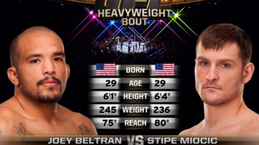 Видео боя Стипе Миочич - Джоуи Бельтран UFC 136