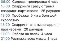 График тренировок Василия Ломаченко перед поединком с Сосой