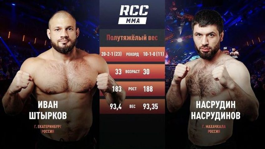 Видео боя Иван Штырков – Насрудин Насрудинов RCC 12