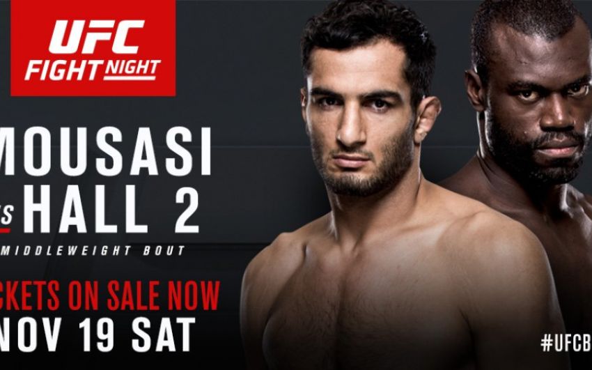 Гегард Мусаси против Юрайи Холл на UFC Fight Night 19 ноября