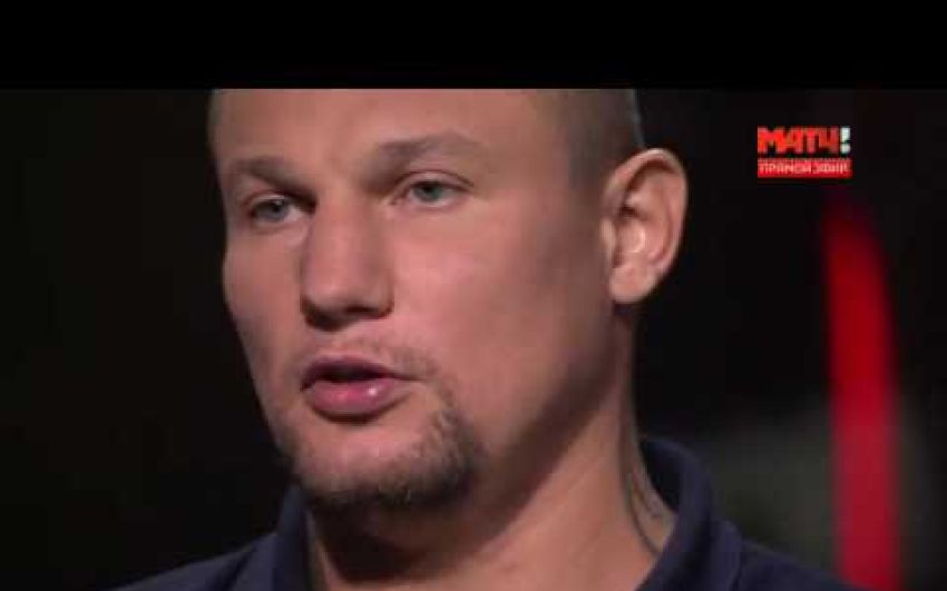 Андрей Руденко и его тренер Владимир Золотарев в студии МатчТВ