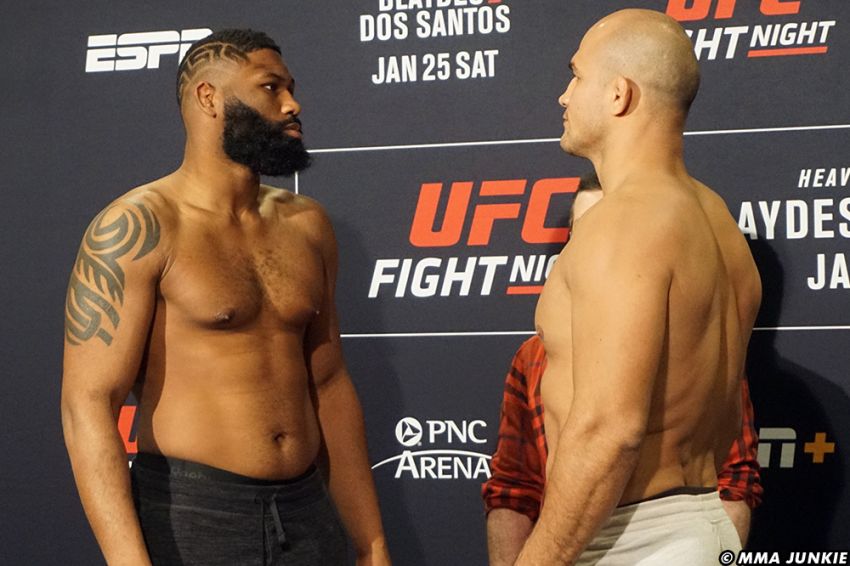 Взвешивание и битвы взглядов перед турниром UFC Fight Night 166: Кертис Блейдс - Джуниор Дос Сантос
