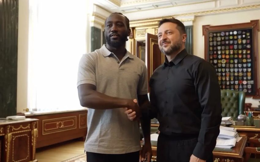 Теренс Кроуфорд встретился с Владимиром Зеленским