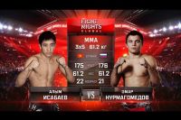 Видео боя Алым Исабаев - Омар Нурмагомедов Fight Nights Global 62