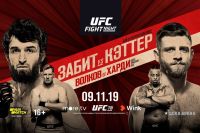 Файткард турнира UFC Fight Night 163: Забит Магомедшарипов - Келвин Каттар
