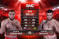 Видео боя Казбек Сайдалиев - Алисон Висенте AMC Fight Nights 99