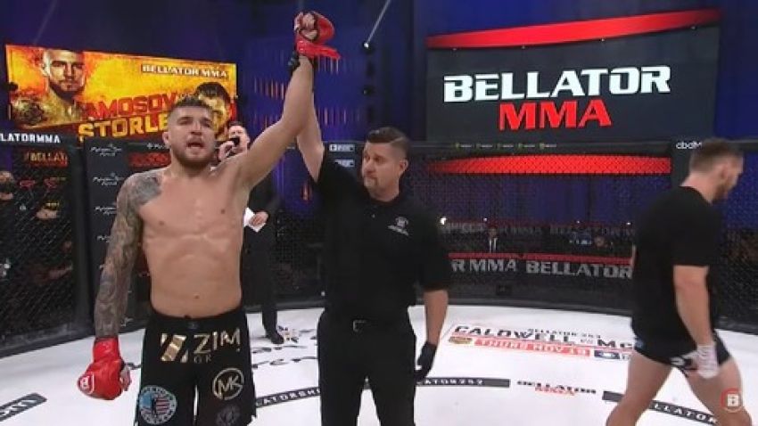 Ярослав Амосов в напряженном бою побеждает Логана Сторли на Bellator 252