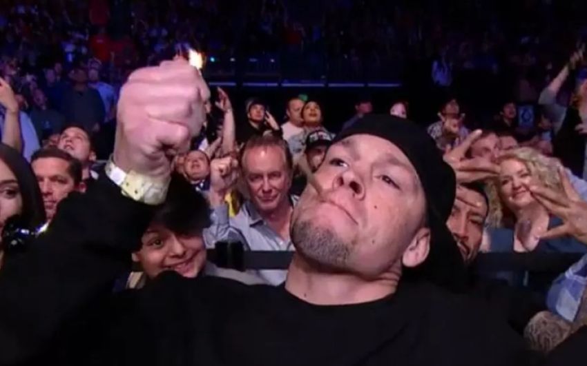 Нейт Диас посетил турнир UFC Fight Night 126 