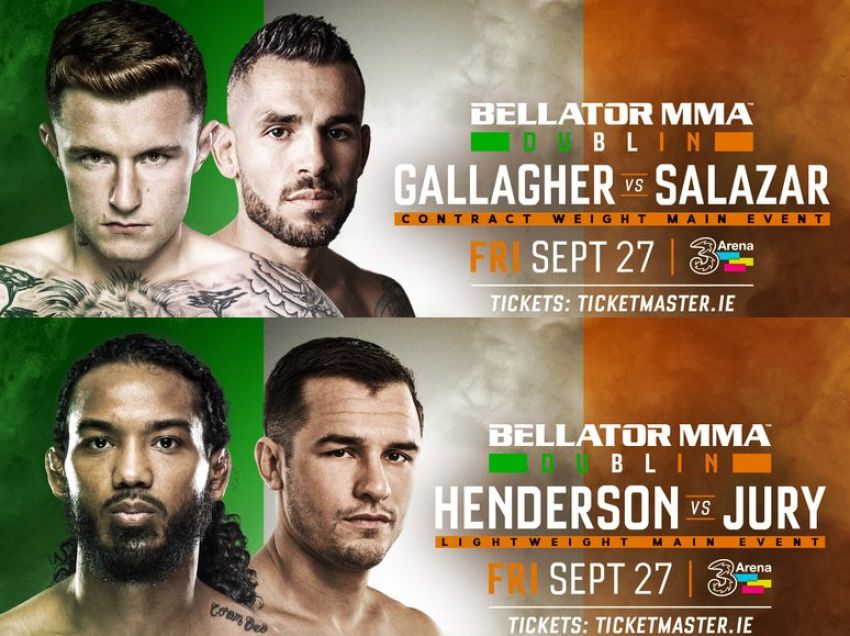 Прямая трансляция Bellator 227 и Bellator Dublin: Бенсон Хендерсон - Майлс Джури, Джеймс Галлахер - Роман Салазар