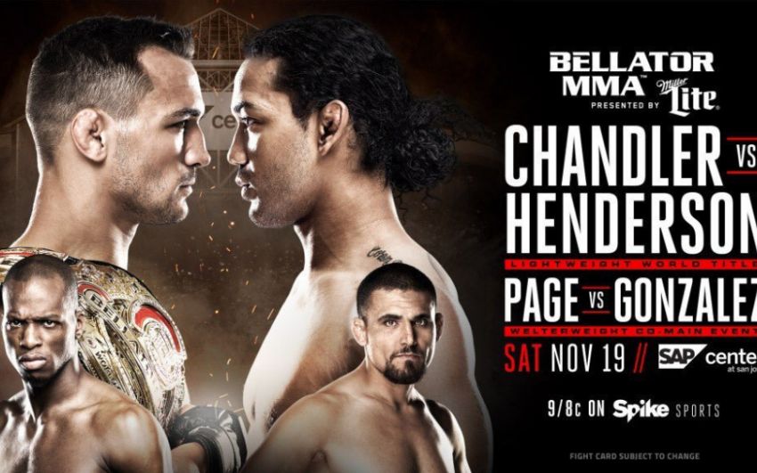 Прямая трансляция Bellator 165 Майкл Чендлер - Бен Хендерсон