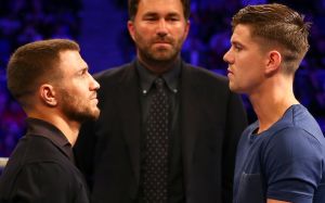 Василий Ломаченко и Люк Кэмпбелл впервые встретились лицом к лицу