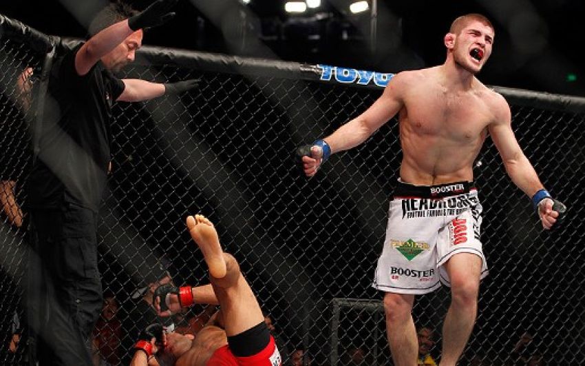 Видео боя Хабиб Нурмагомедов – Камал Шалорус UFC on FX 1