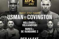 Где смотреть UFC 245: Камару Усман – Колби Ковингтон, Петр Ян – Юрайа Фэйбер