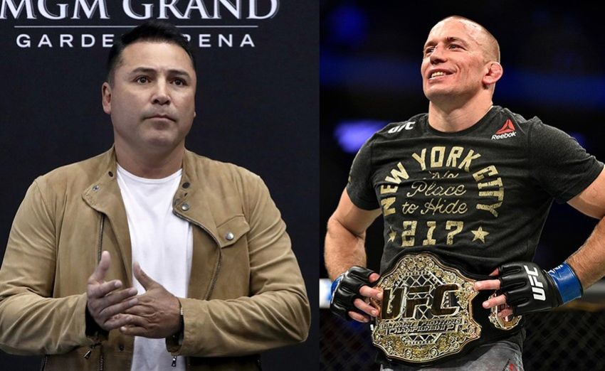 Georges St-Pierre reacted to Dana White's decision to ban him from fighting De La Hoya