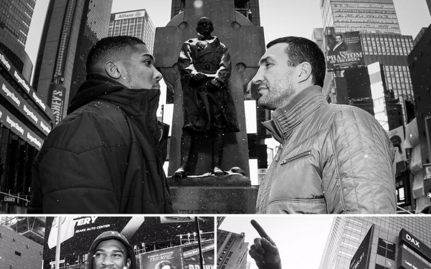 Фотографии: Энтони Джошуа и Владимир Кличко на Times Square, New York