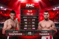 Видео боя Гусейн Гаджиев - Денис Андриянов AMC Fight Nights 102