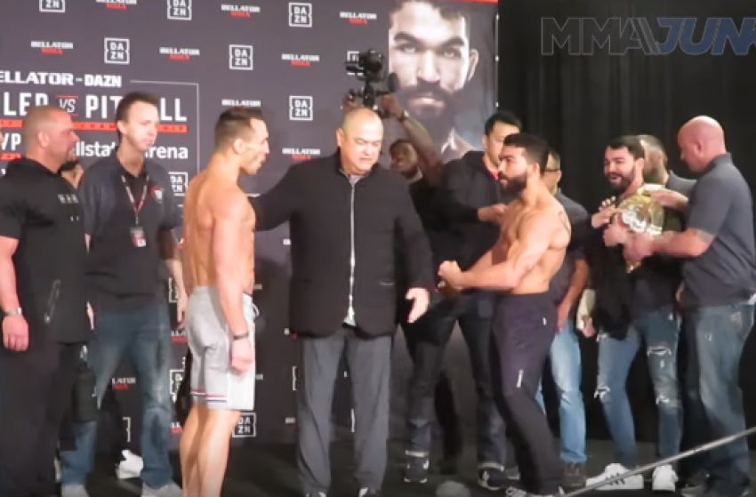 Церемония взвешивания участников Bellator 221: Майкл Чендлер - Патрисио Фрейре, Майкл Пейдж - Даглас Лима