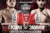 Прямая трансляция Fight Nights Global Шагнувшие в бессмертие: Александр Грозин – Мухаммед Эминов