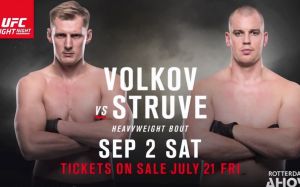 Бой Александра Волкова и Стефана Штруве возглавит турнир UFC Fight Night в Голландии