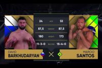 Видео боя Давид Бархударян – Марсио Сантос AMC Fight Nights Сочи