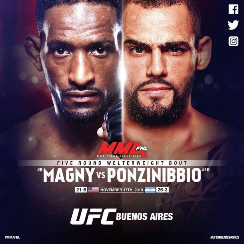 Нил Магни против Сантьяго Понзиниббио на турнире UFC в Аргентине
