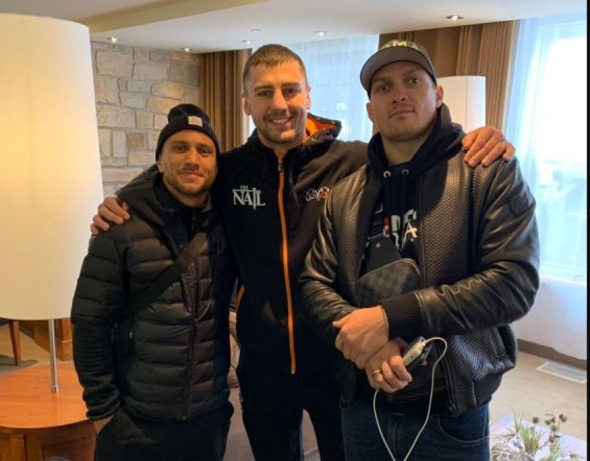 Александр Усик и Василий Ломаченко приехали в Канаду поддержать Александра Гвоздика