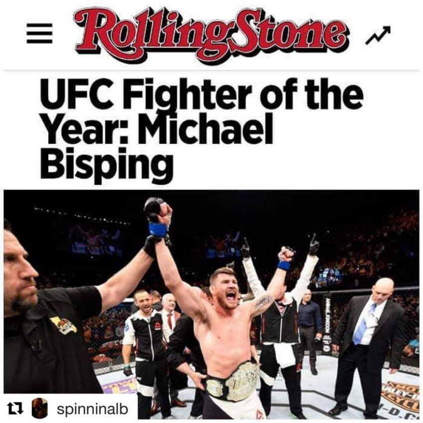  Майкл Биспинг стал бойцом года по версии журнала Rolling Stone