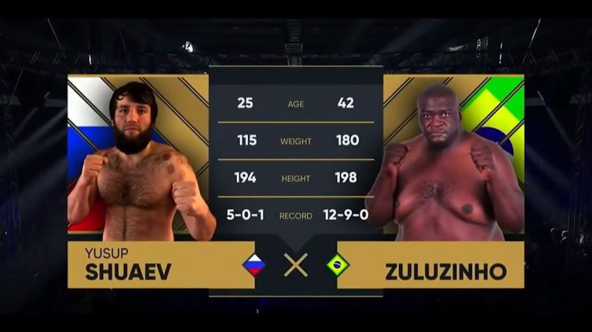 Видео боя Юсуп Шуаев – Зулузиньо AMC Fight Nights Сочи