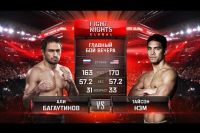 Видео боя Тайсон Нэм - Али Багаутинов Fight Nights Global 64