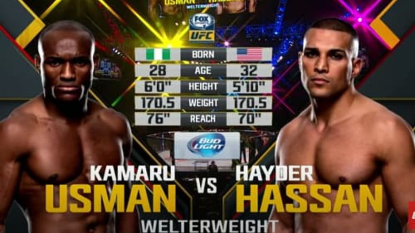 Видео боя Камару Усман - Хейдер Хассан UFC The Ultimate Fighter 21 Finale
