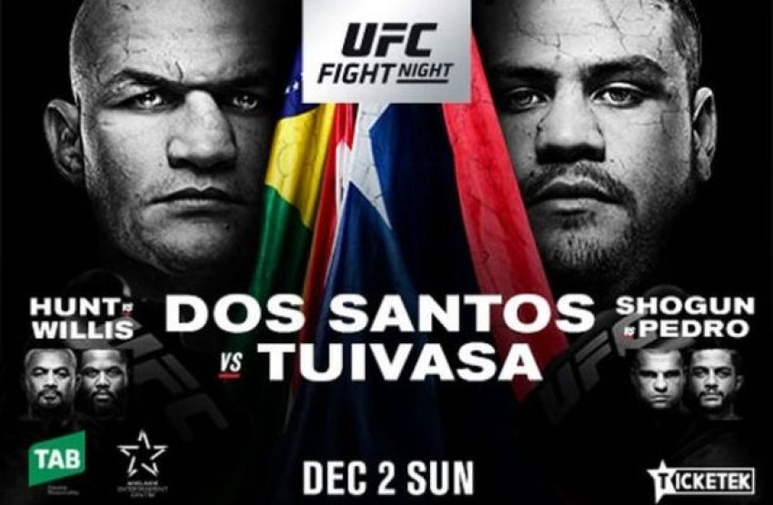 Файткард турнира UFC Fight Night 142: Дос Сантос - Туиваса