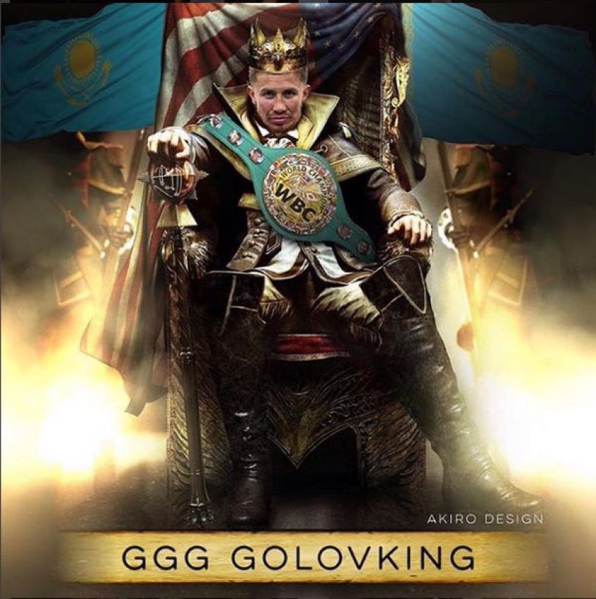 Геннадия Головкина изобразили в виде короля 